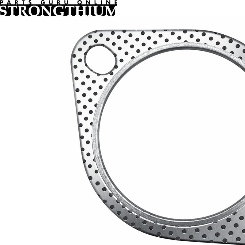 Strongthium 2 Pcs 3" Exhaust Gasket 2 Bolt for 3 Inch Muffler Flange Manifold 120-07610-0002 - Image 2